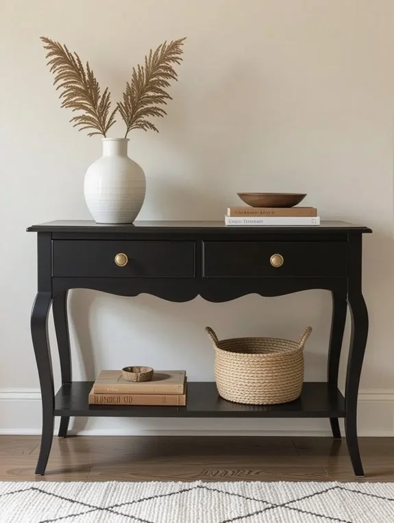 vintage dresser black console