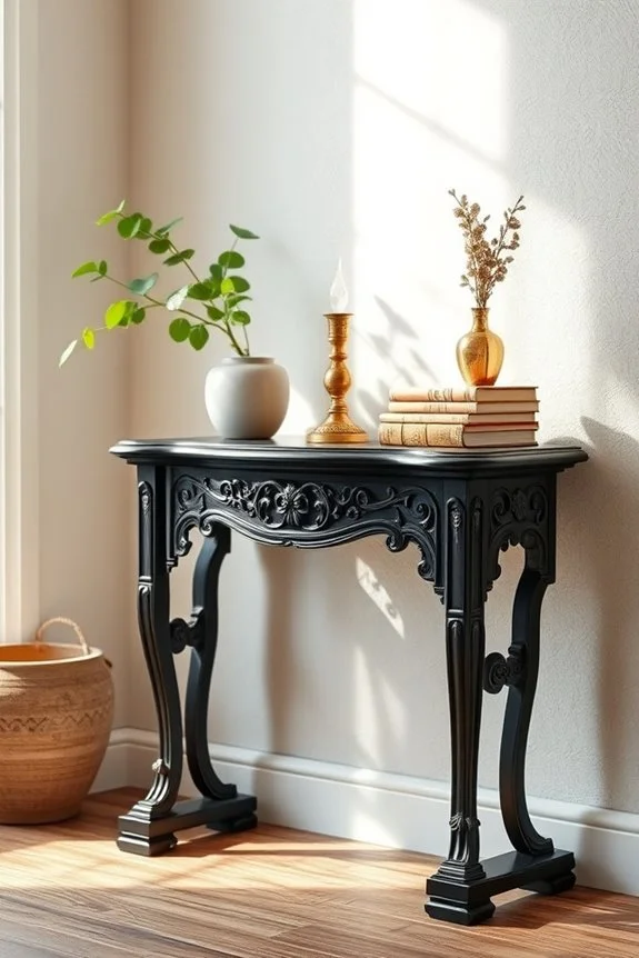 nostalgic vintage black console