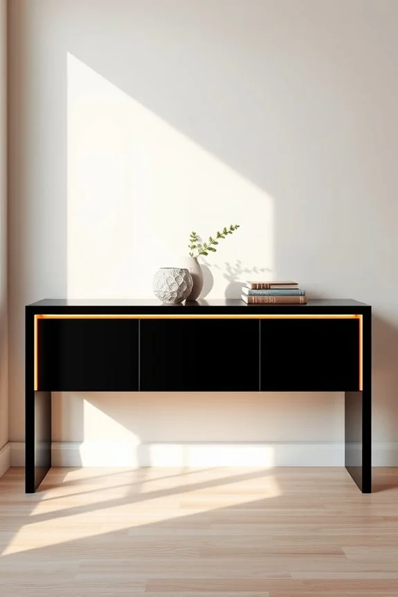 sophisticated black console lighting