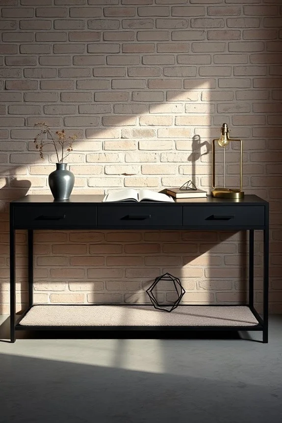 black console industrial chic