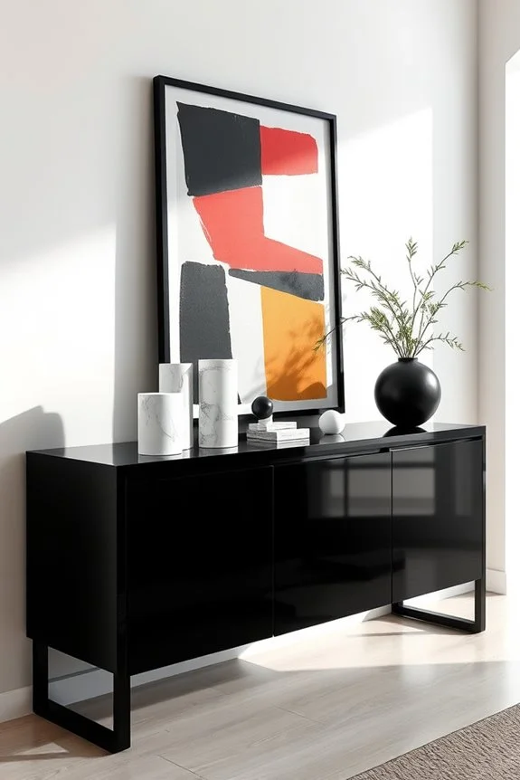 black console modern art