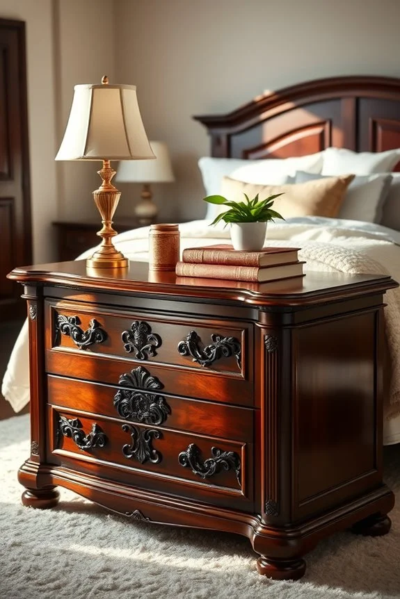 stylish dark wood storage