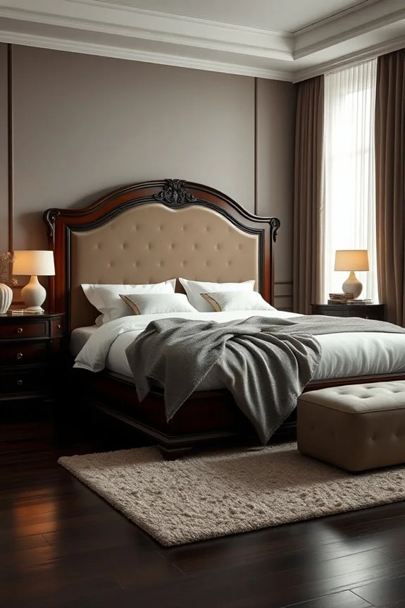 elegant upholstered wood headboards