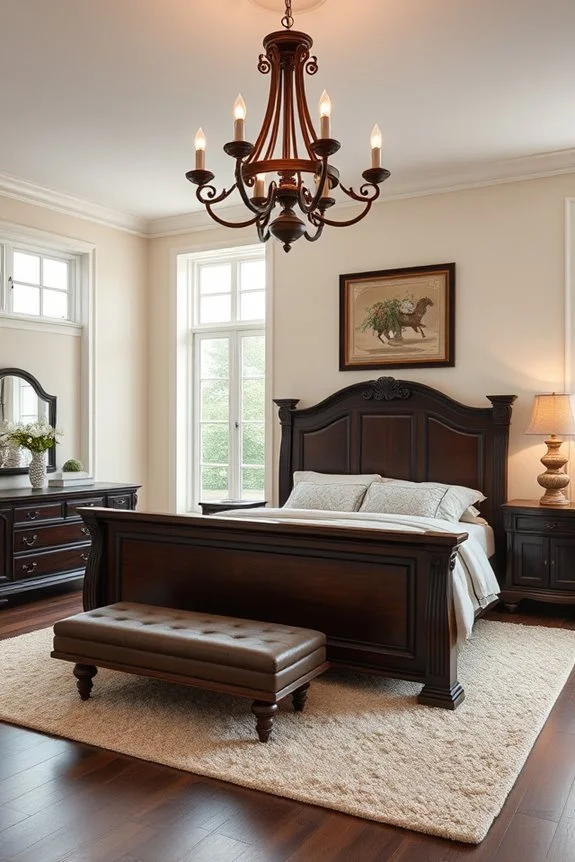 elegant dark wood lighting