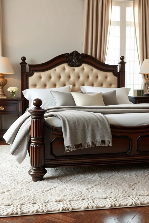 elegant dark wood upholstery