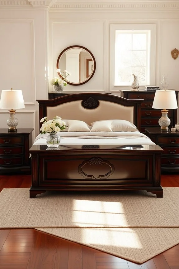 elegant dark wood glass accents