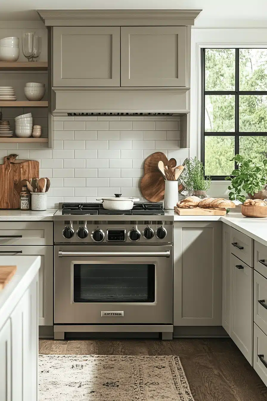 light gray kitchen cabinets