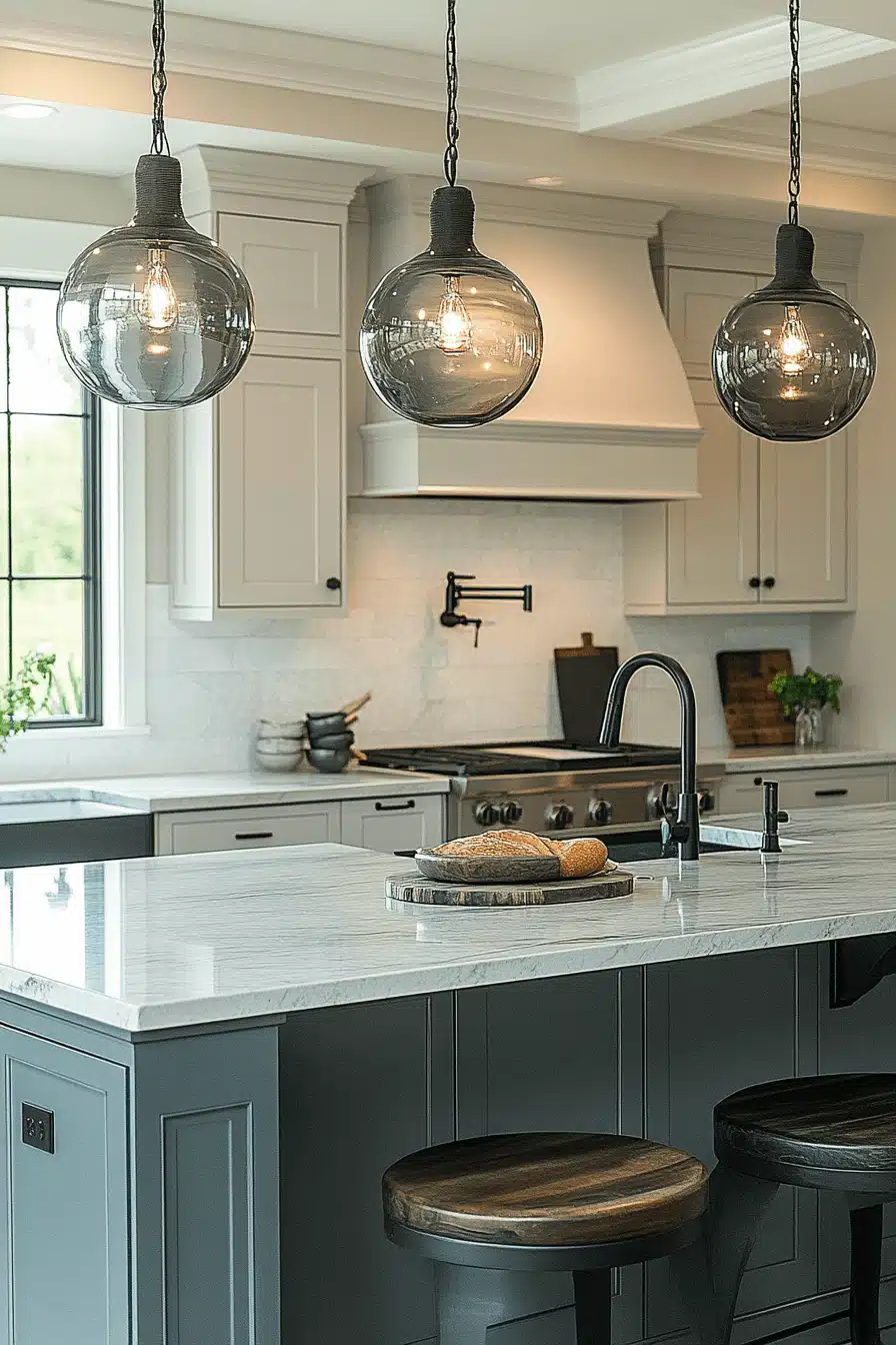 light gray kitchen cabinets