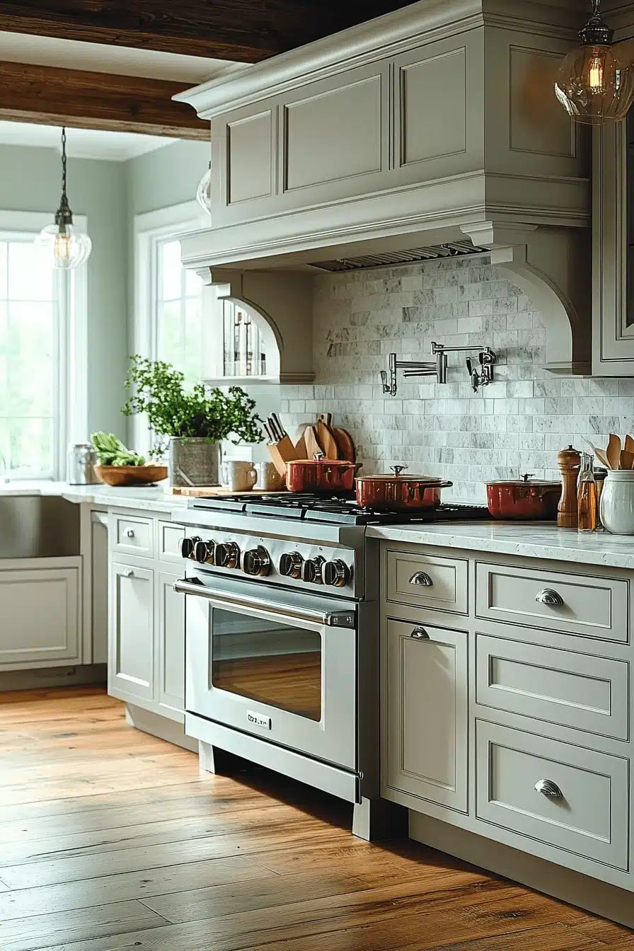 light gray kitchen cabinets