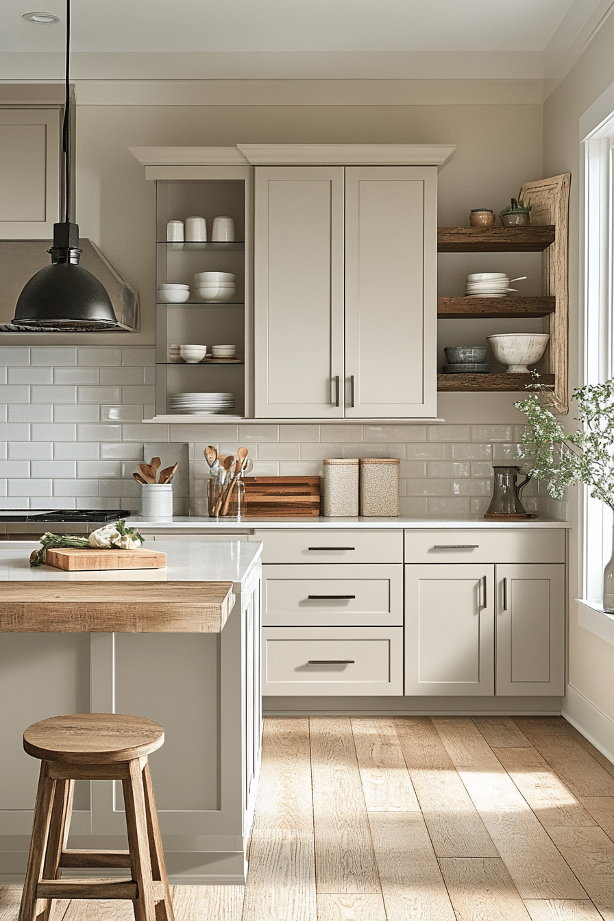 light gray kitchen cabinets