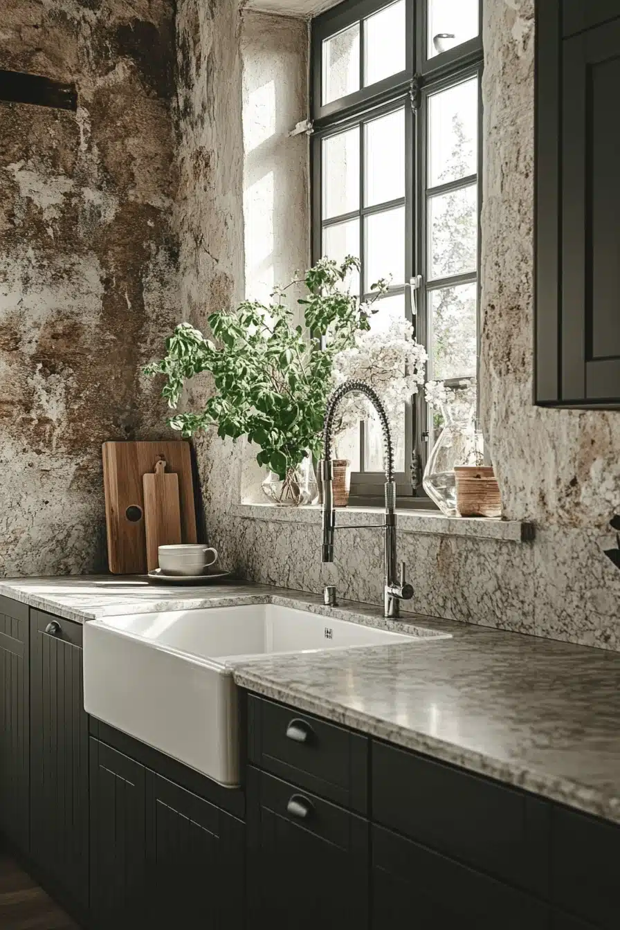 dark green kitchen cabinets