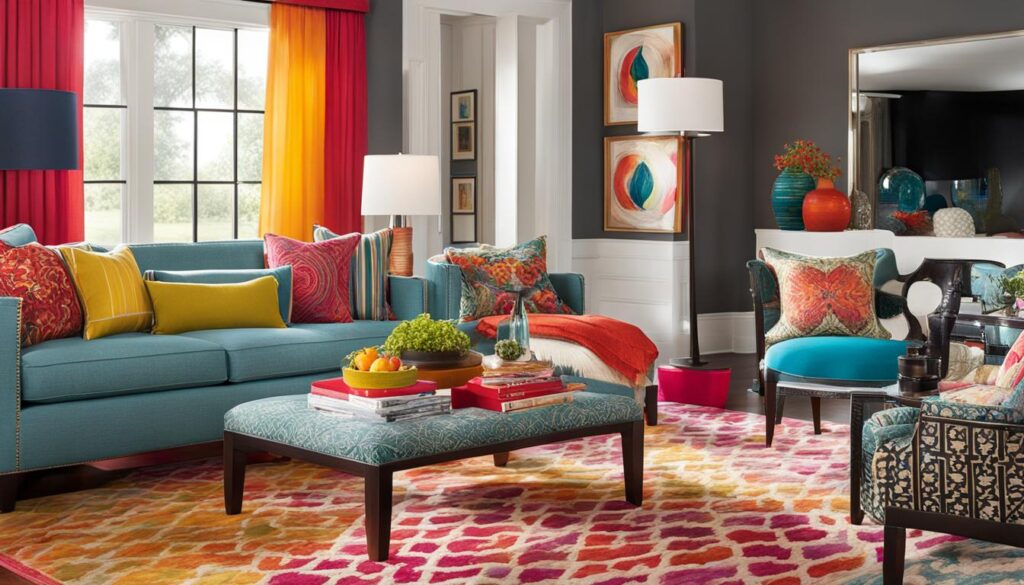 vibrant interior decor