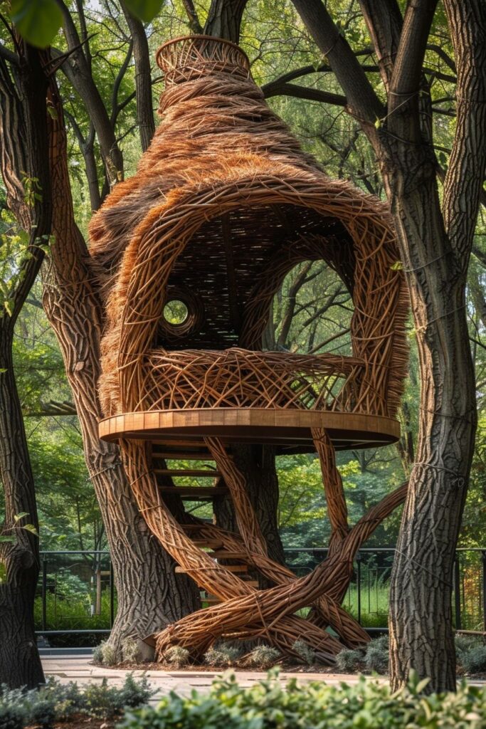 willow woven treehouse