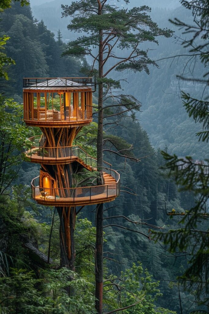 bird's eye view treehouse