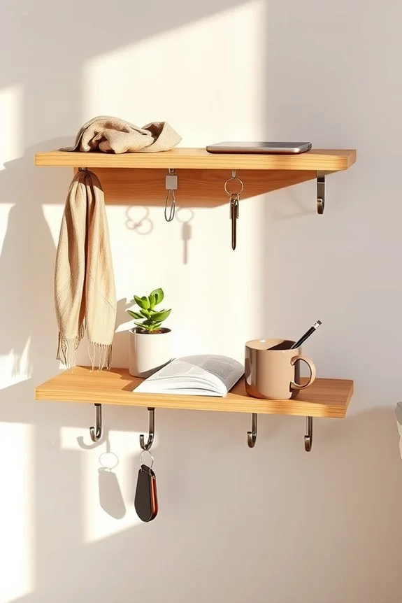 stylish bedside accessory storage