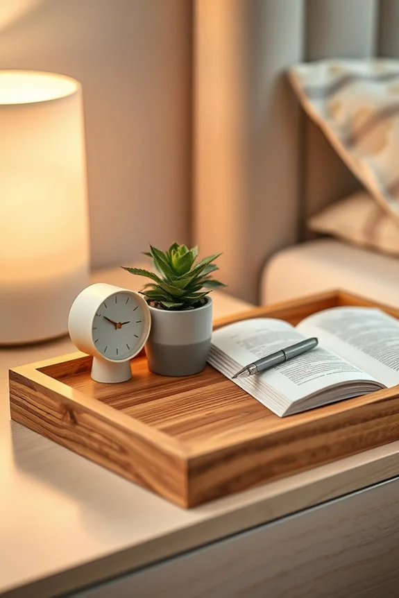 stylish decorative bedside tray