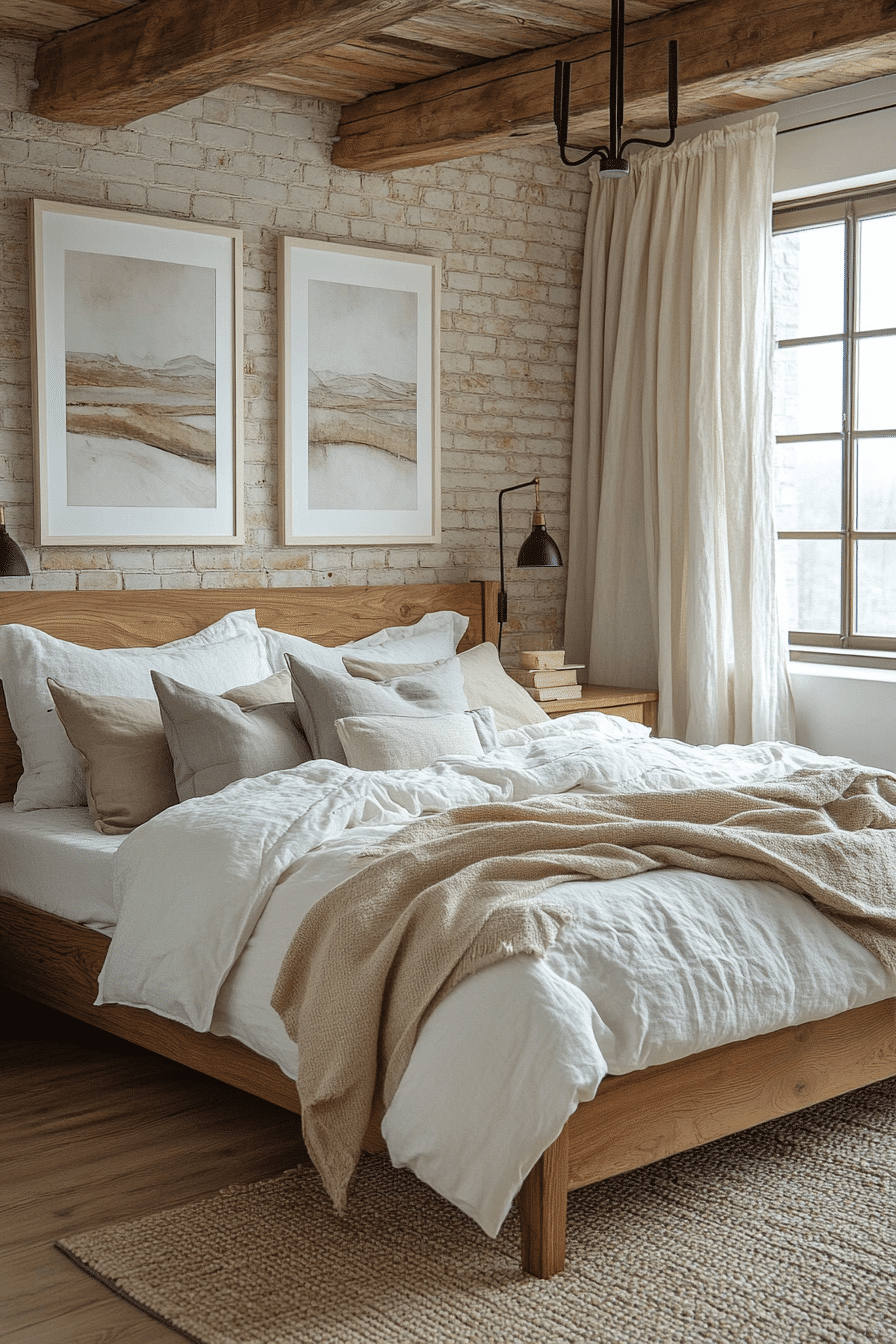 peaceful farmhouse bedroom