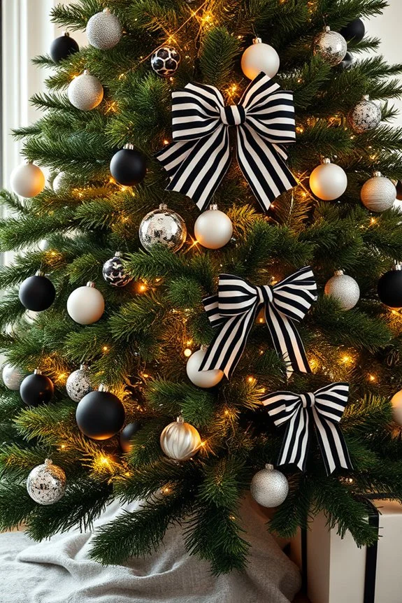 bold striped holiday decor