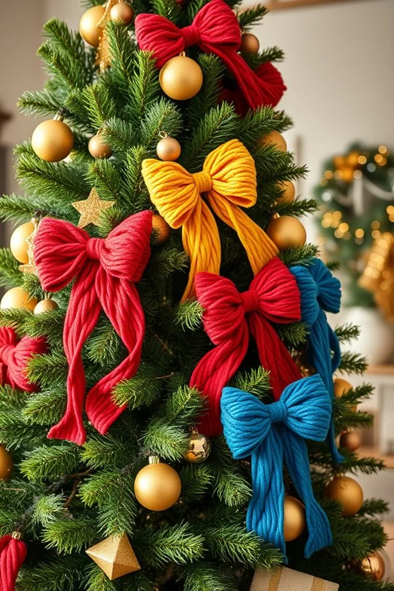 colorful yarn bow techniques