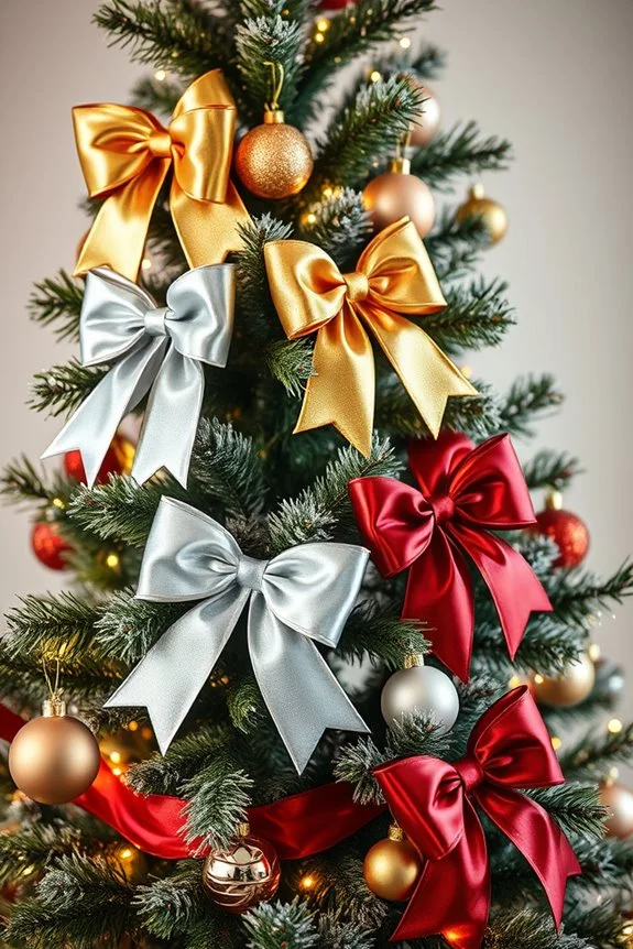 shimmery foil bow elegance