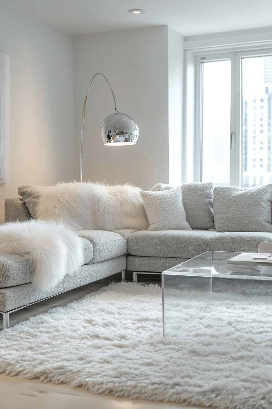 grey sofa decor
