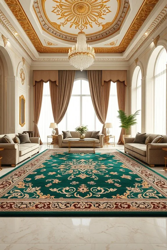 Plush patterned area rug