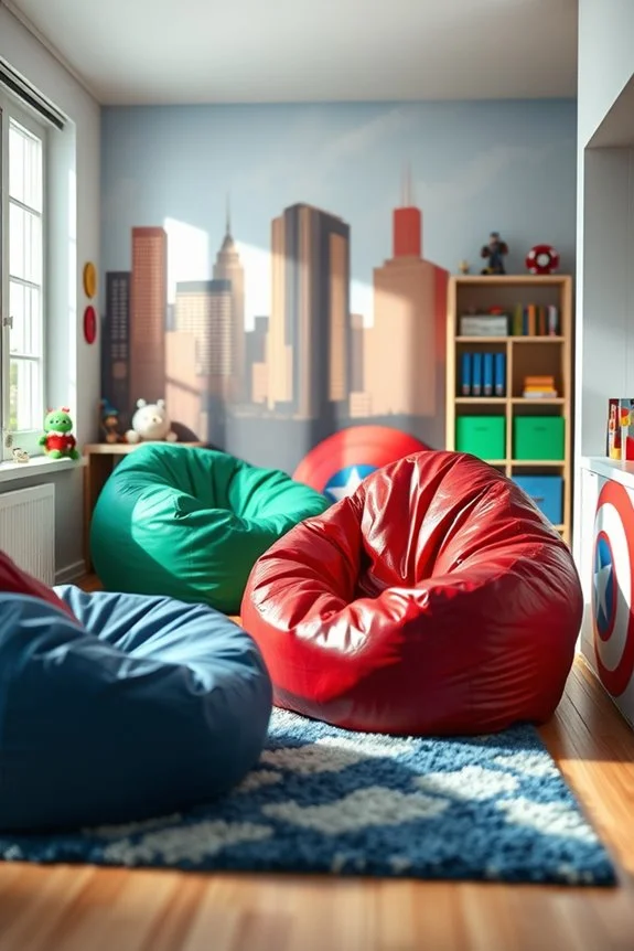superhero themed cozy seating