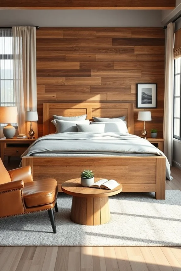 rustic wooden bedroom decor