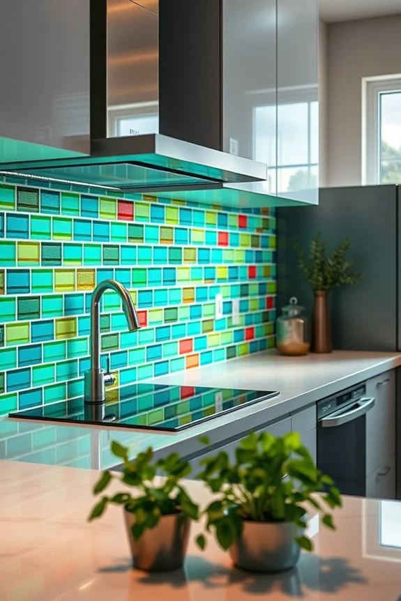 vibrant customizable kitchen tiles