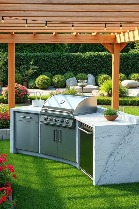 custom outdoor BBQ island
