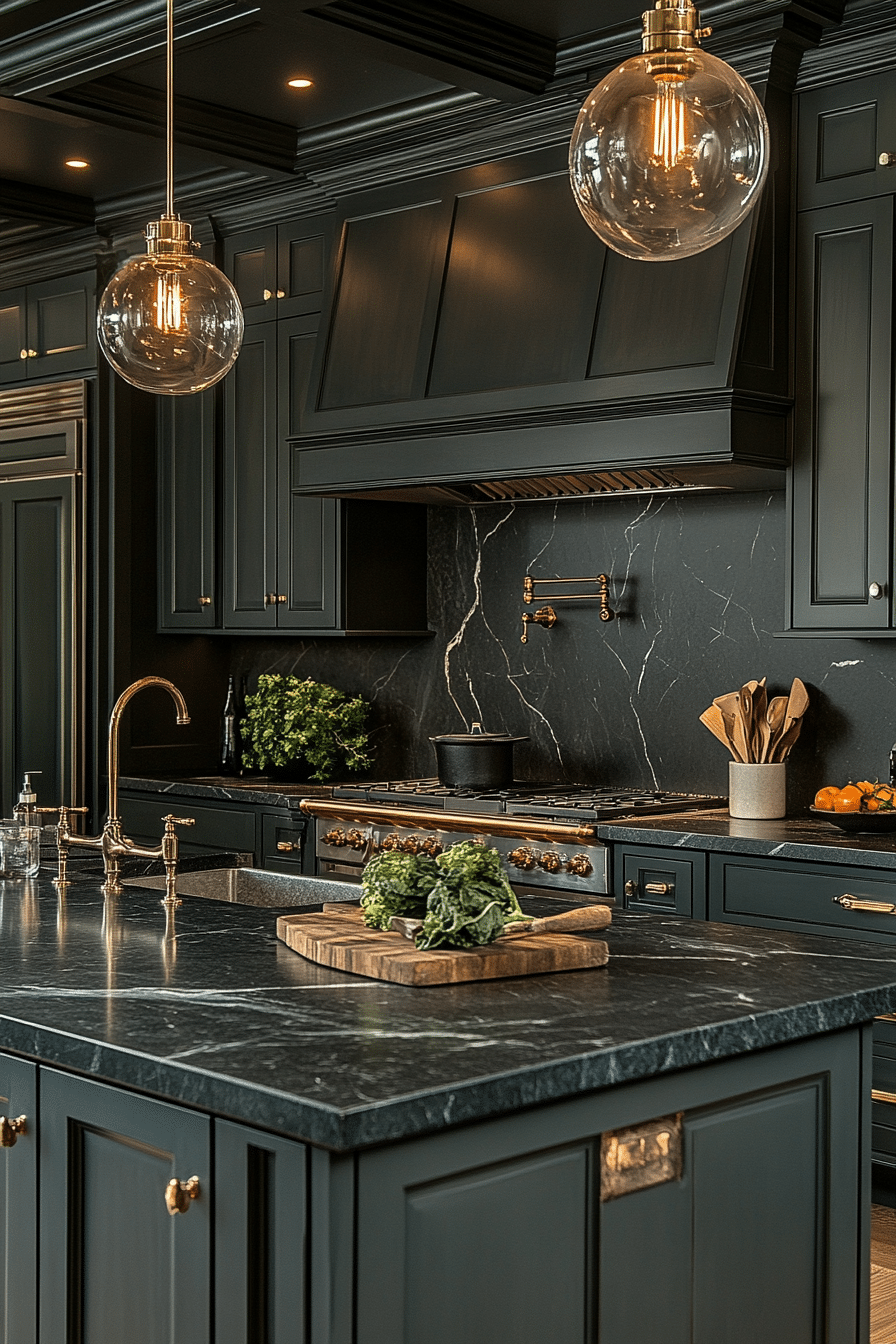 sophisticated sage green kitchen