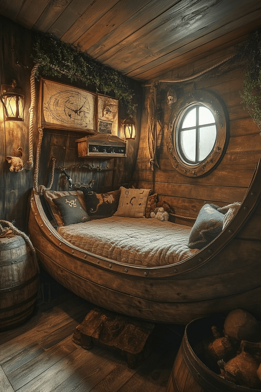 Nautical themed kids bedroom