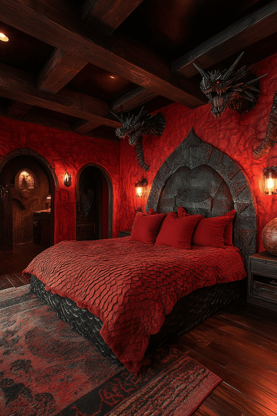 Dragon themed kids bedroom