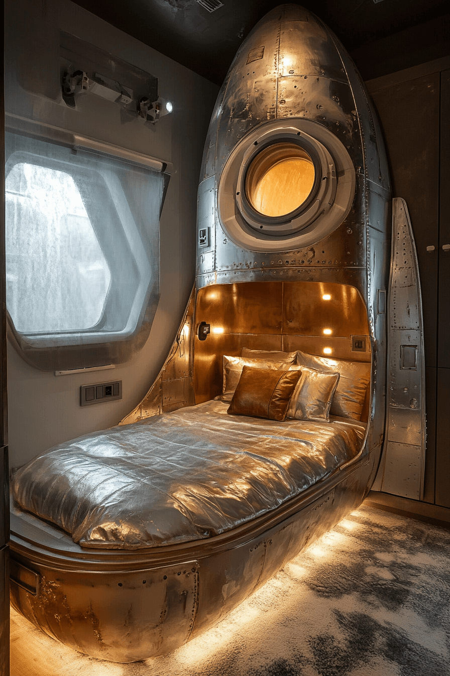 Space mission themed kids bedroom