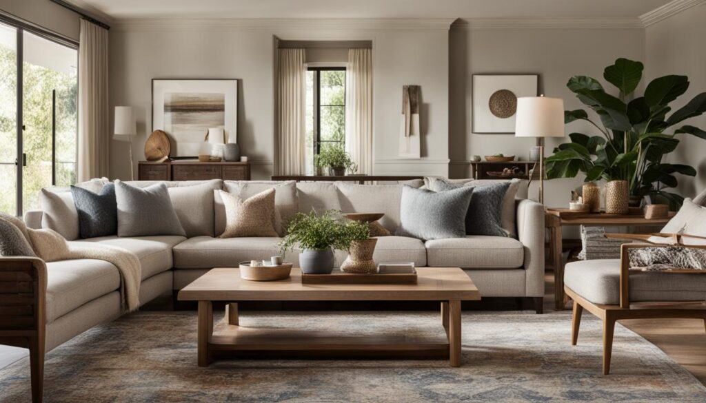 Sofa in the middle of the room