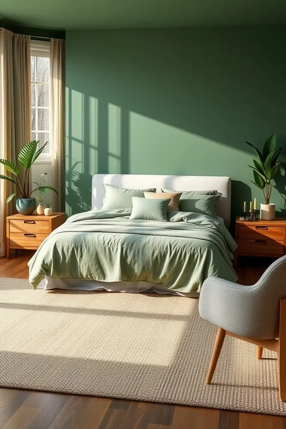 forest green bedroom