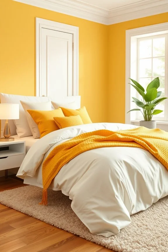 honey yellow bedroom