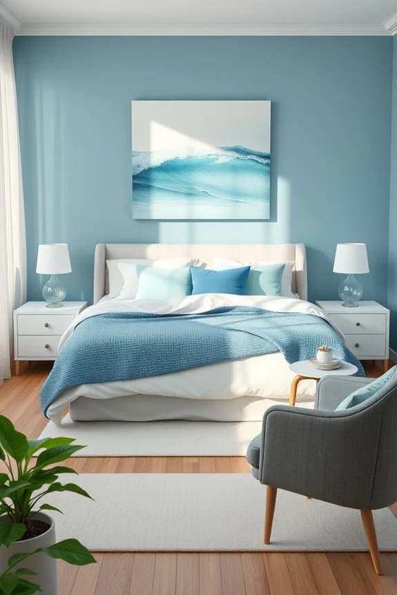 ocean blue bedroom