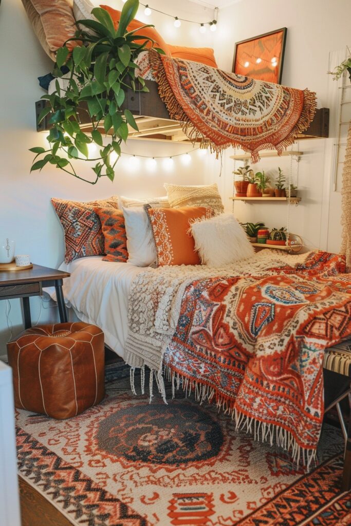 Compact Bohemian Living: Space-Savvy Bedroom Tips