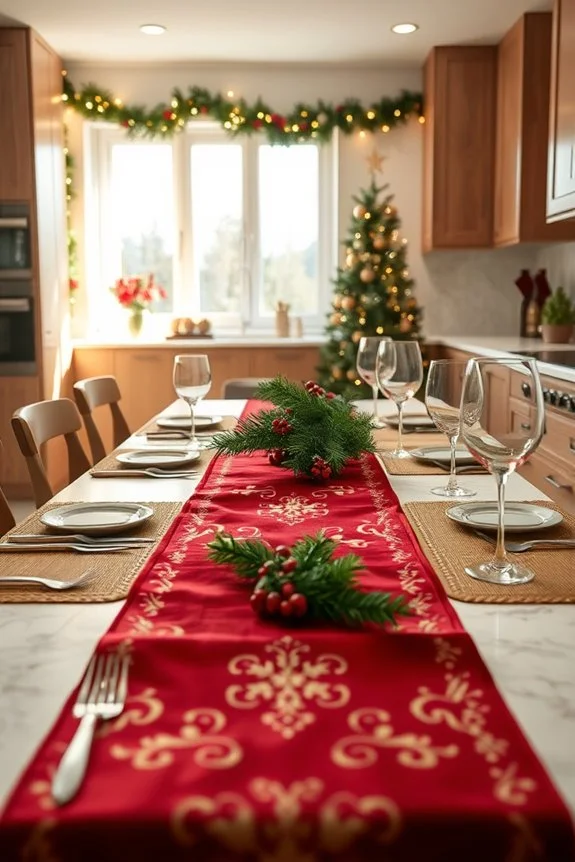 festive table runner