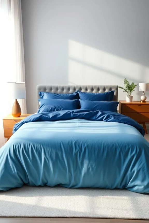 ombre blue duvet cover