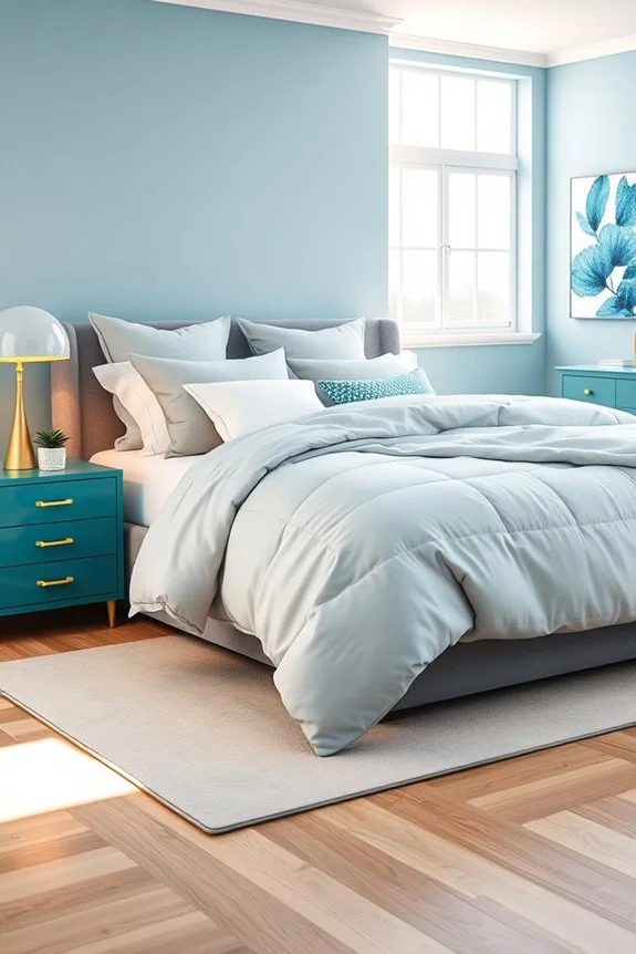 teal nightstands