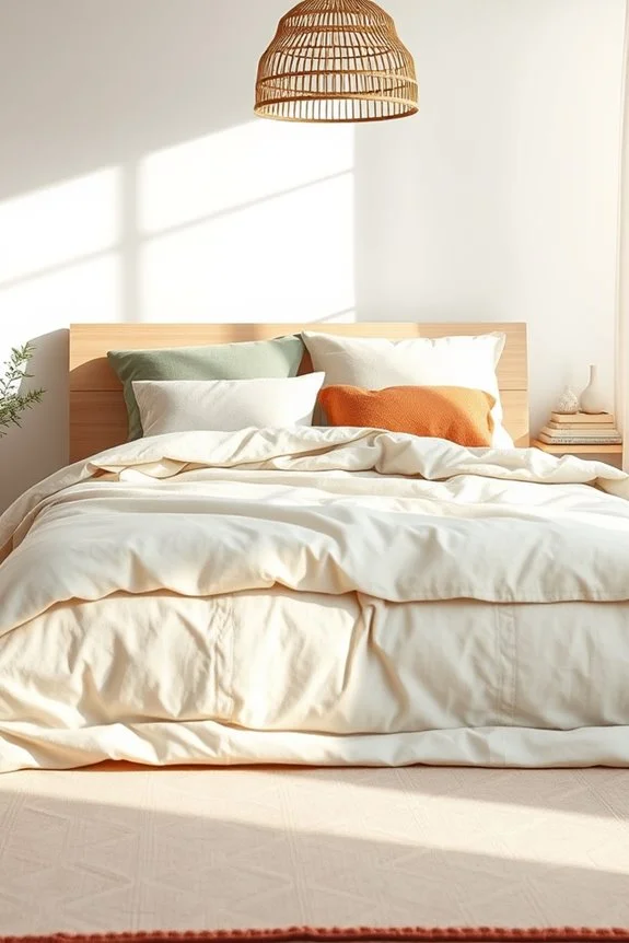 layered bedding for cozy bedroom