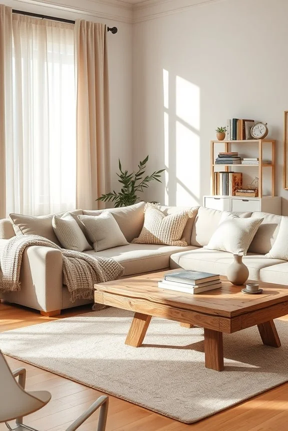 casual curtains in living room