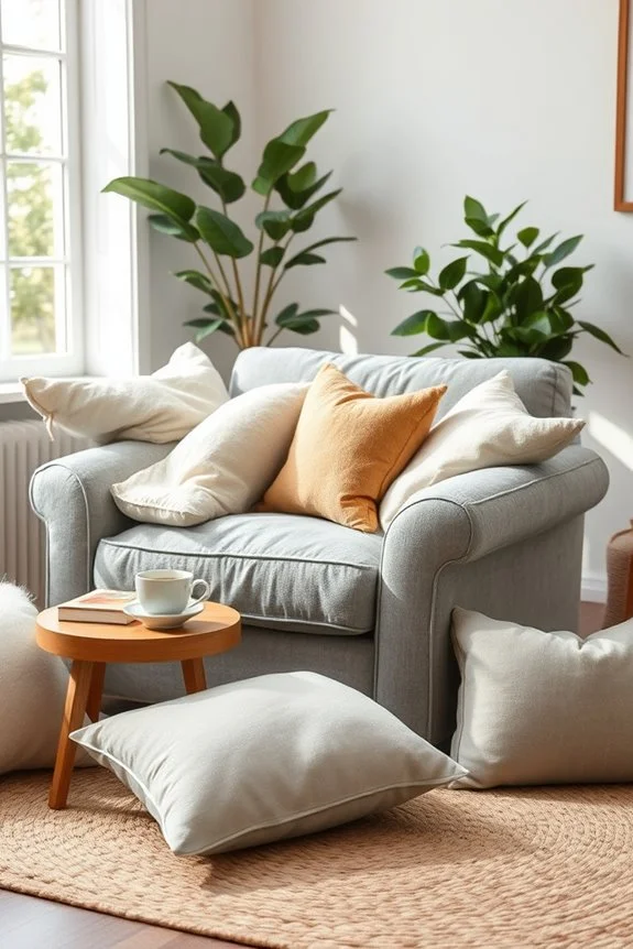 cozy corner with pillows