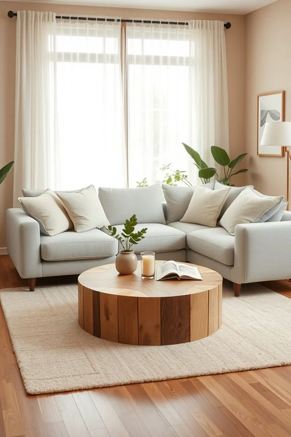 sectional sofa in living room