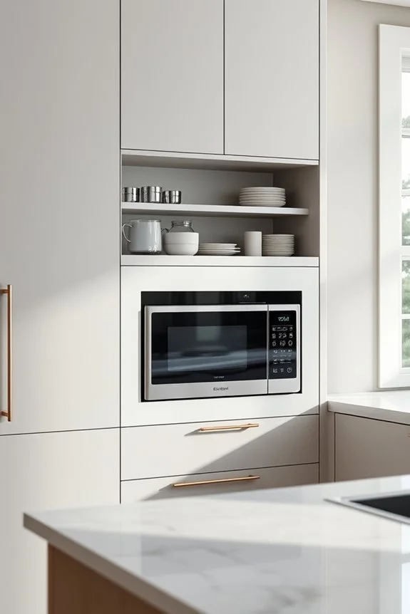 smart kitchen microwave cabinet