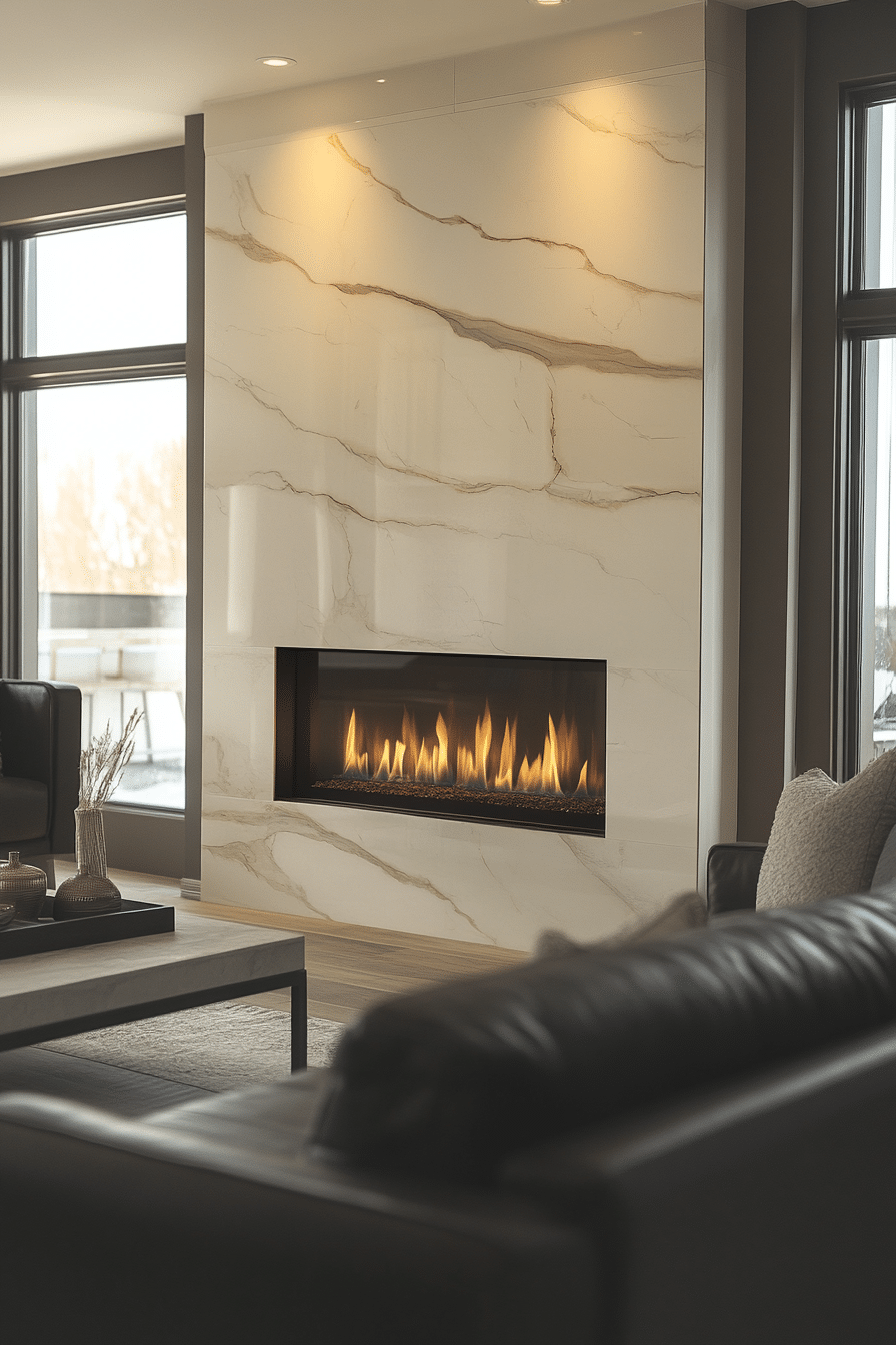Elegant Marble Fireplace