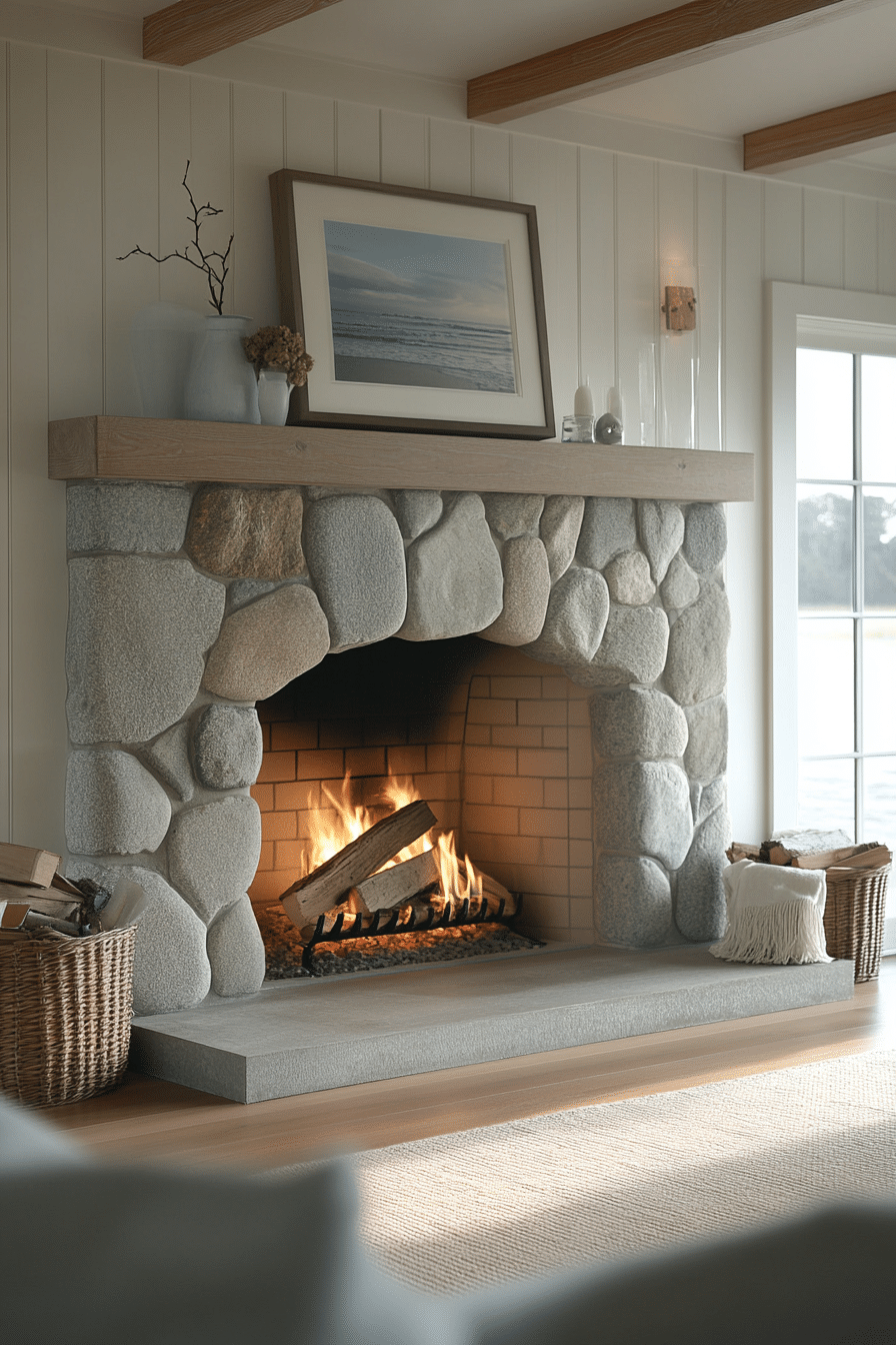 Coastal Beach Fireplace