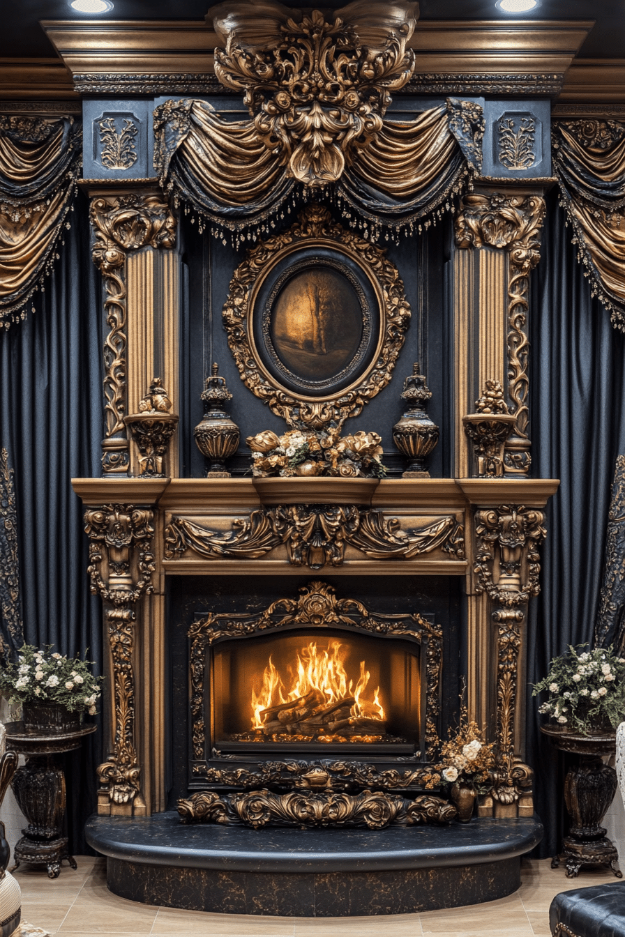 Ornate Baroque Fireplace